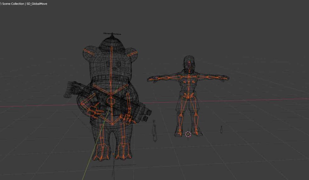 Rigging blender for unity