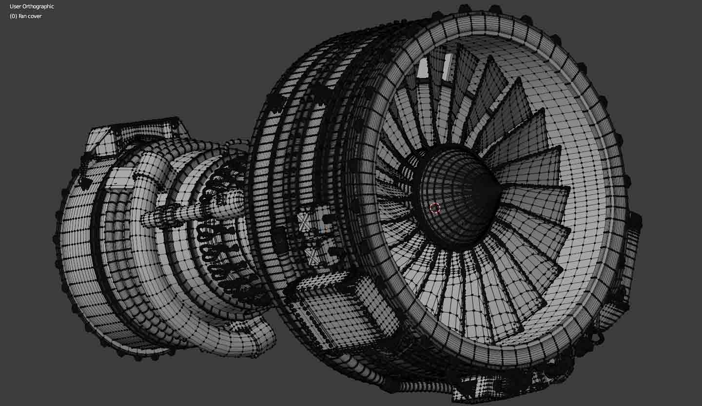 CFM56 Turbo fan 3D model