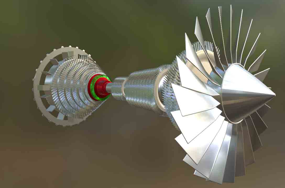 CFM56 Turbo fan 3D model