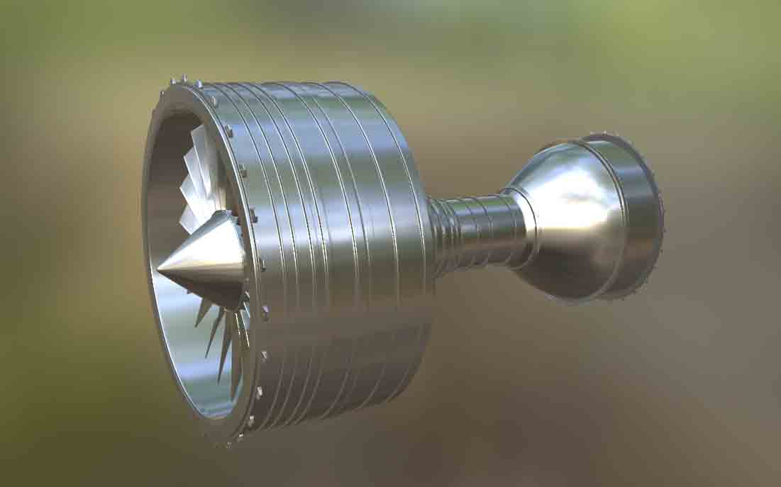 CFM56 Turbo fan 3D model