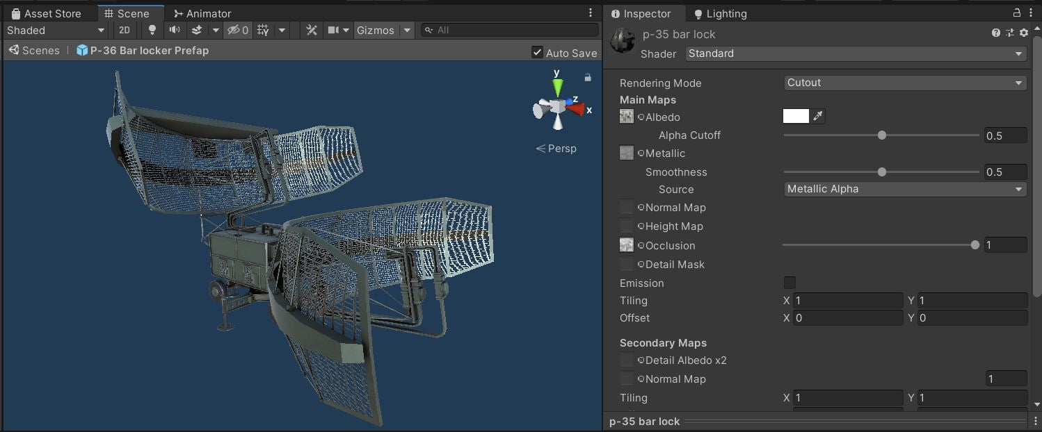 P locker - Unity setup