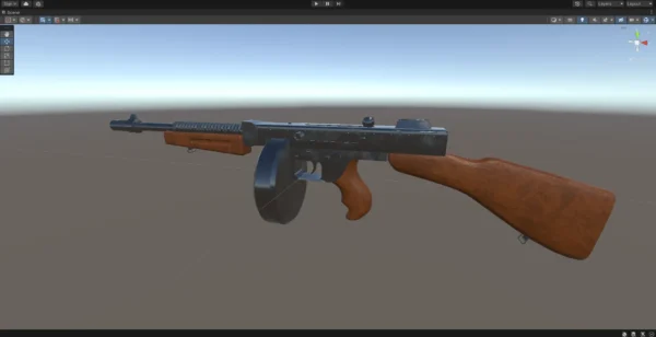 Thompson Submachine Gun - Low poly - Image 3