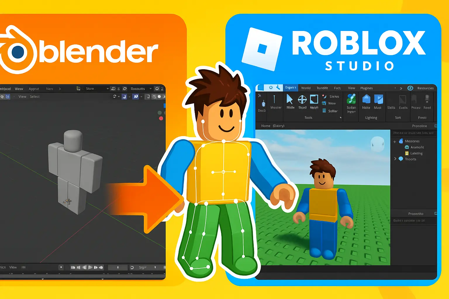 Importing a custom 3D character from Blender into Roblox Studio