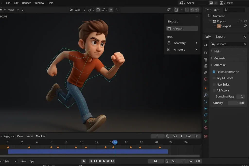 How to Export Blender Animation
