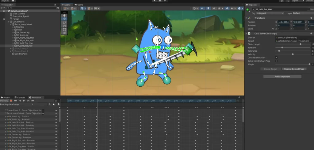 Calue unity 2d animations