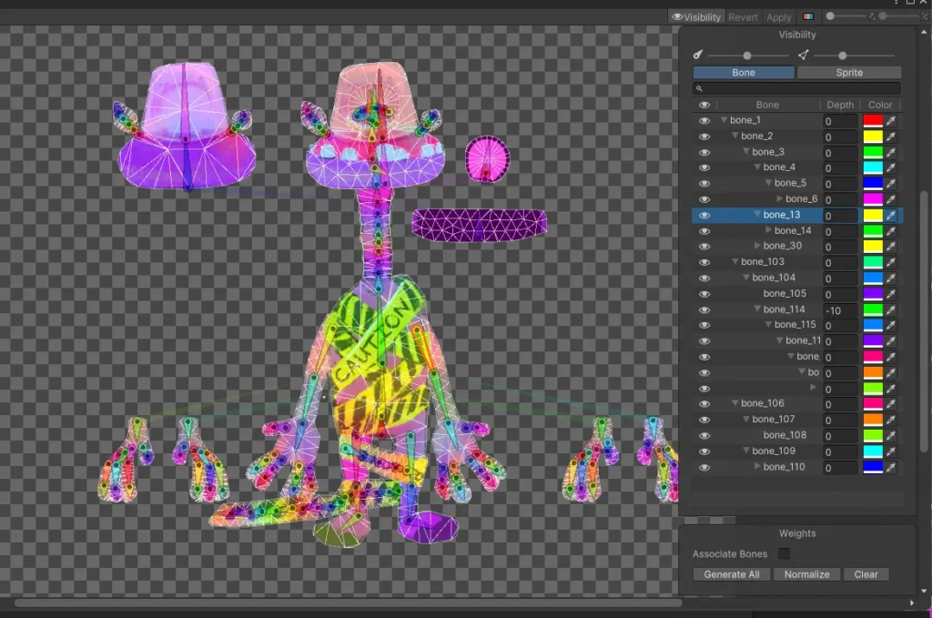 Unity 2D Animation - Weight Painting 