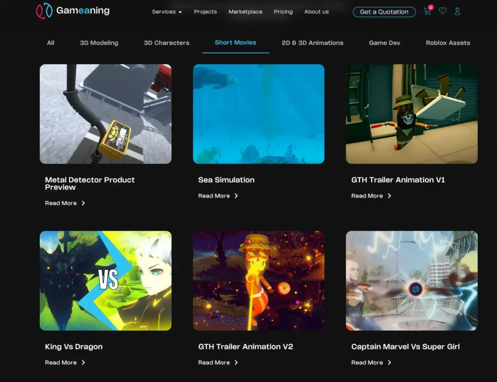 Animated short films